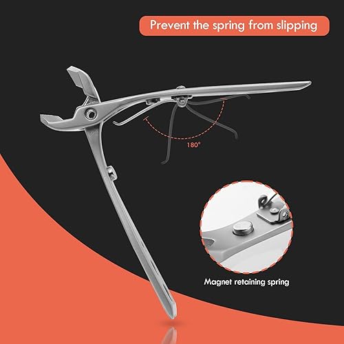 Miniatura 7 de BEZOX Cortaúñas grueso con hoja curvada inclinada, cortaúñas para adultos mayores para uñas gruesas y encarnadas, cortaúñas con lima de uñas