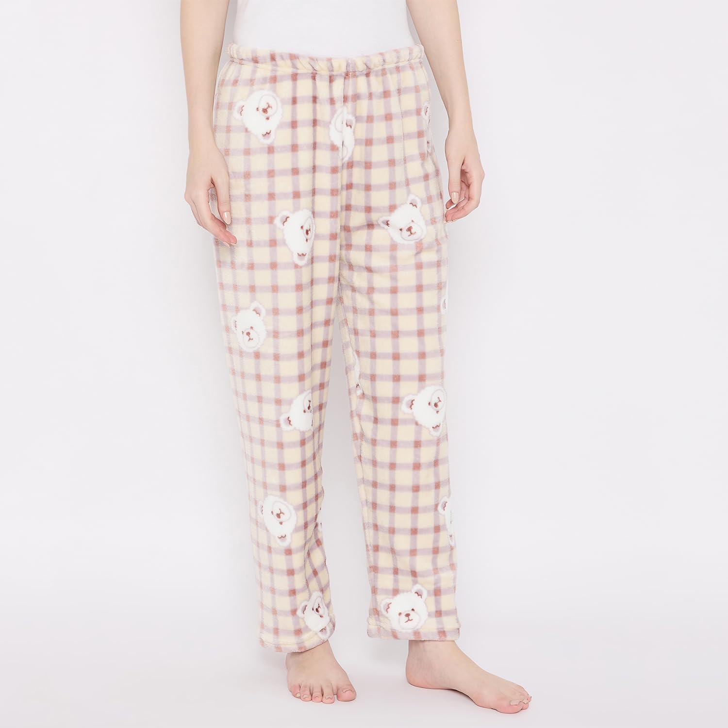 CAMEY Women's Winter Soft & Warm Printed Lower | Pyjama (Cream, XXL) - Image 4 thumbnail