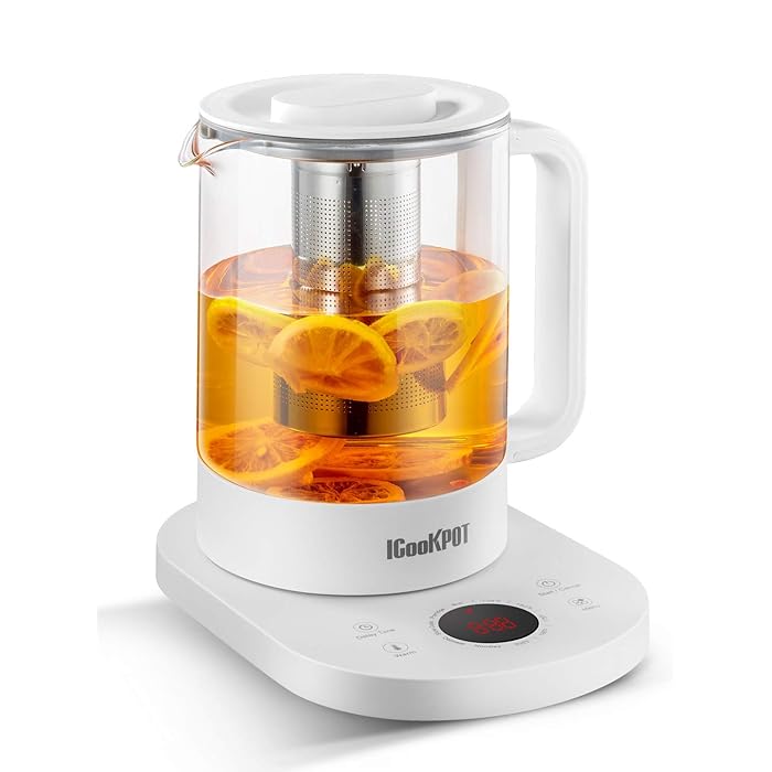 Buy Electric Tea Maker 1.5L Glass Kettle With 10 Presets One Touch Control Pancel,Keep Warm