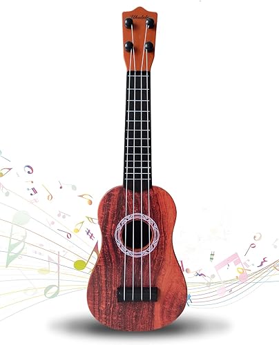 Ukelele para niños de 16.5 pulgadas, mini guitarra, juguete musical para niños, instrumento musical, juguetes educativos para principiantes, para