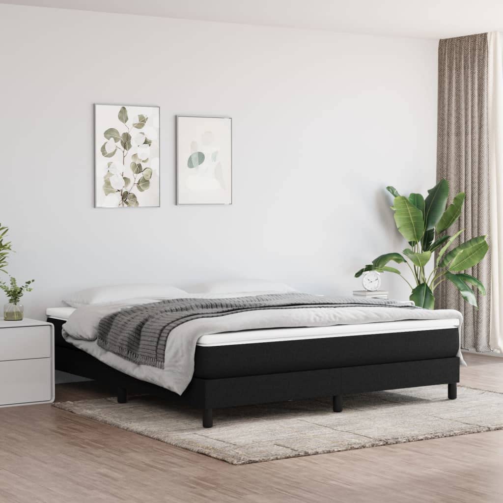 Materac kieszeniowy ze sprężynami kieszeniowymi, średni czarny, 160 x 200 x 20 cm, oddychający, ergonomiczny, z rdzeniem ze sprężynami kieszeniowymi, rdzeniem sprężynowym, pianką memory