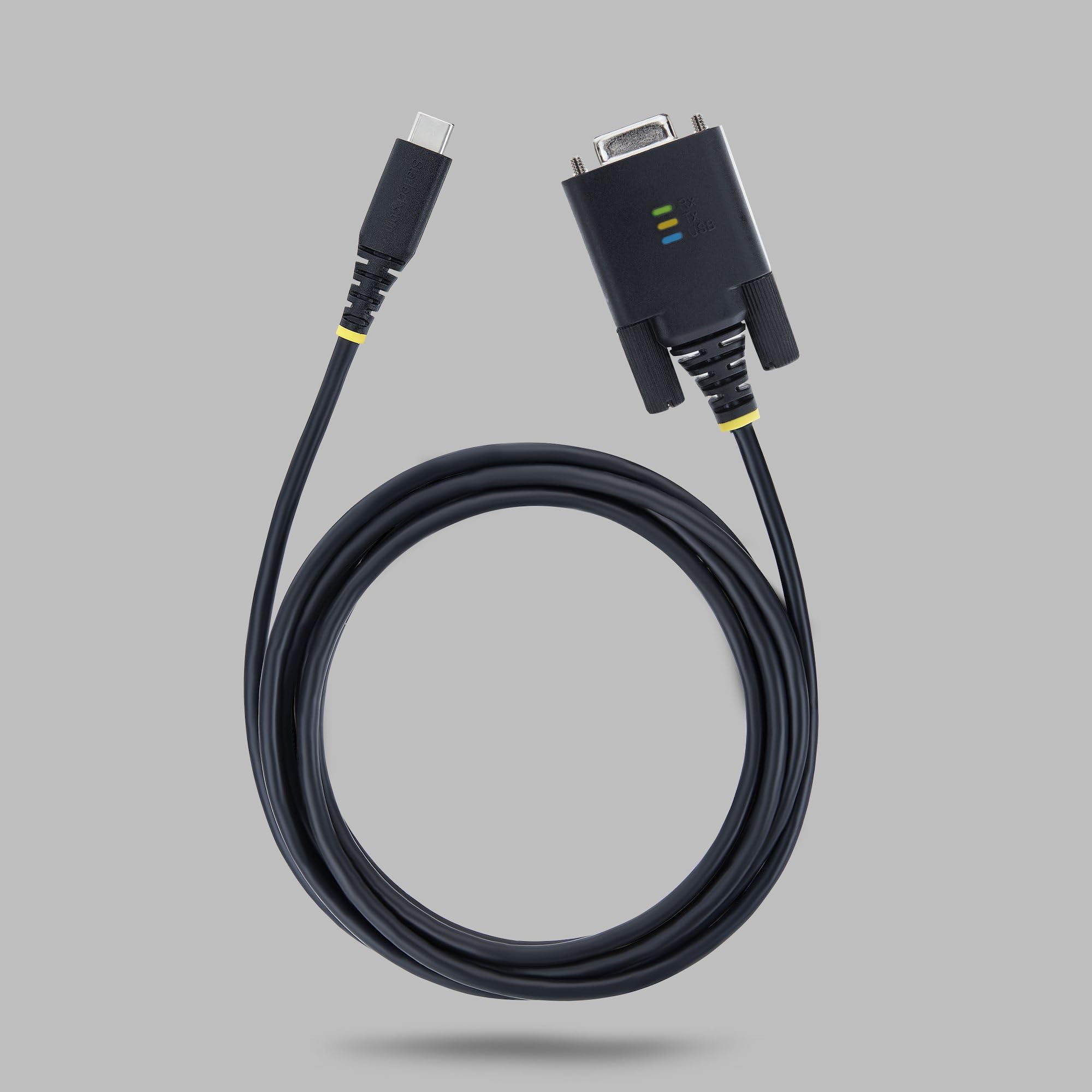 StarTech Câble Adaptateur Série Null Modem USB-C de 2m, Rétention COM