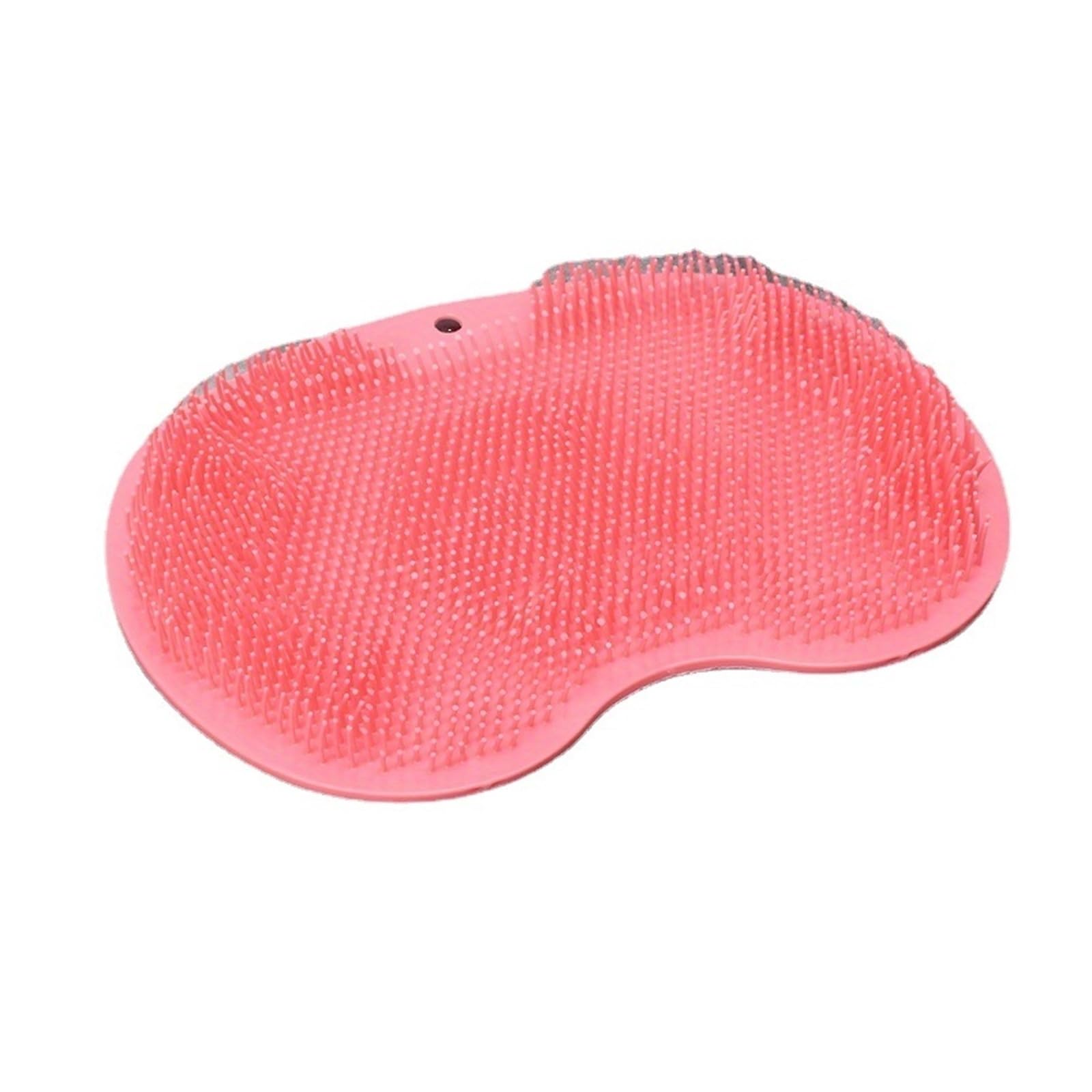 Cepillo de baño de silicona exfoliante con copa de succión (rosa)