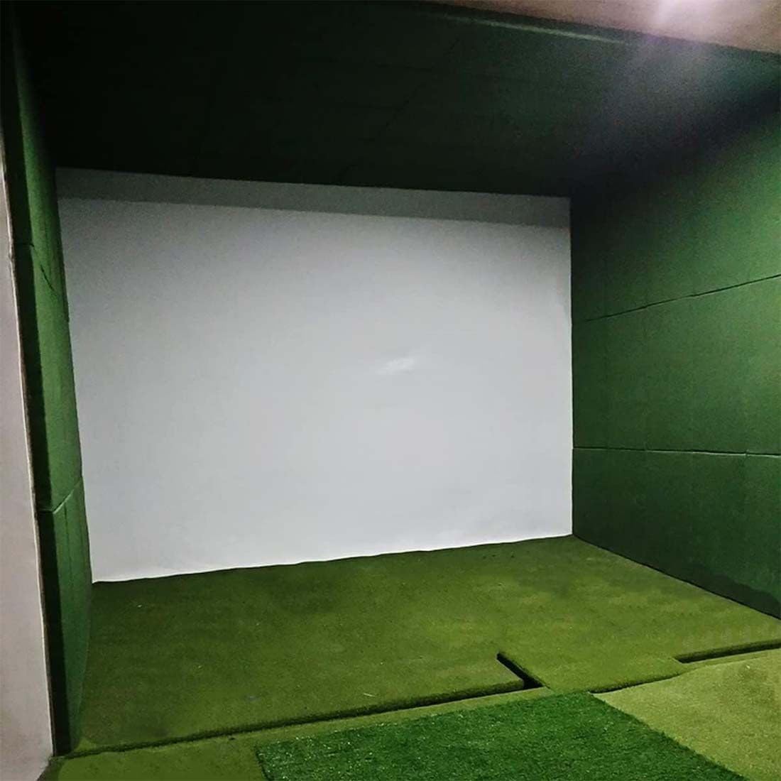 écrans D'impact De Simulateur De Golf Installés sur Le Cadre De Filet De Frappe De Golf, Tissu D'écran De Projection D'affichage D'impact De Simulateur De Balle Sim pour L'entraînement,3mx4m