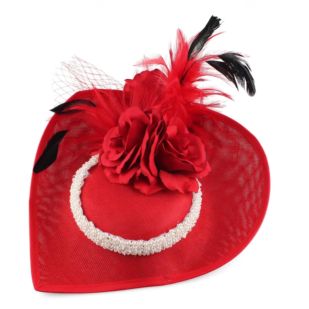 Cappello da donna blu reale Big Derby fascinator elegante piume Fedora Cap per accessori per capelli