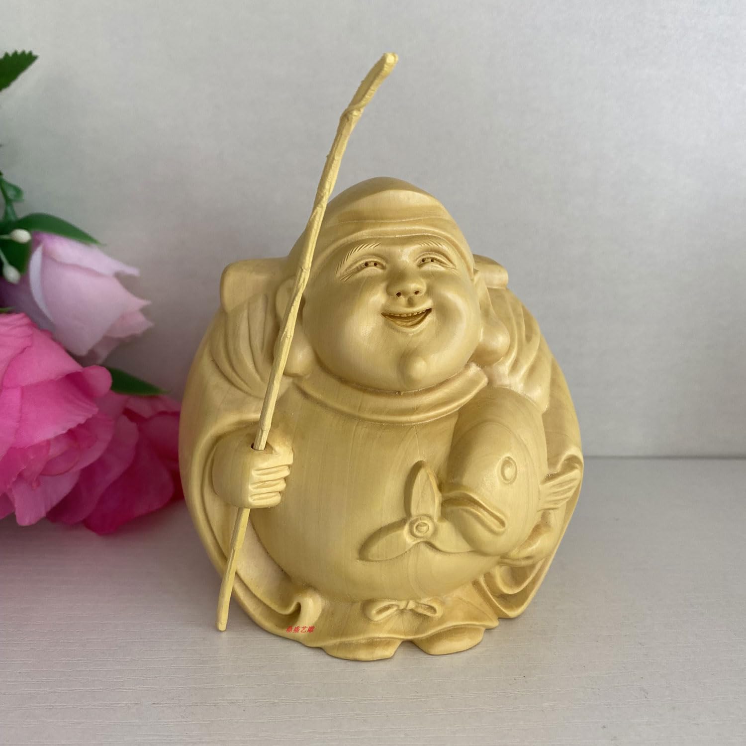 大開運 恵比寿 大黒天 高さ10cm 七福神 仏像 木彫り 商売繁盛 風水の