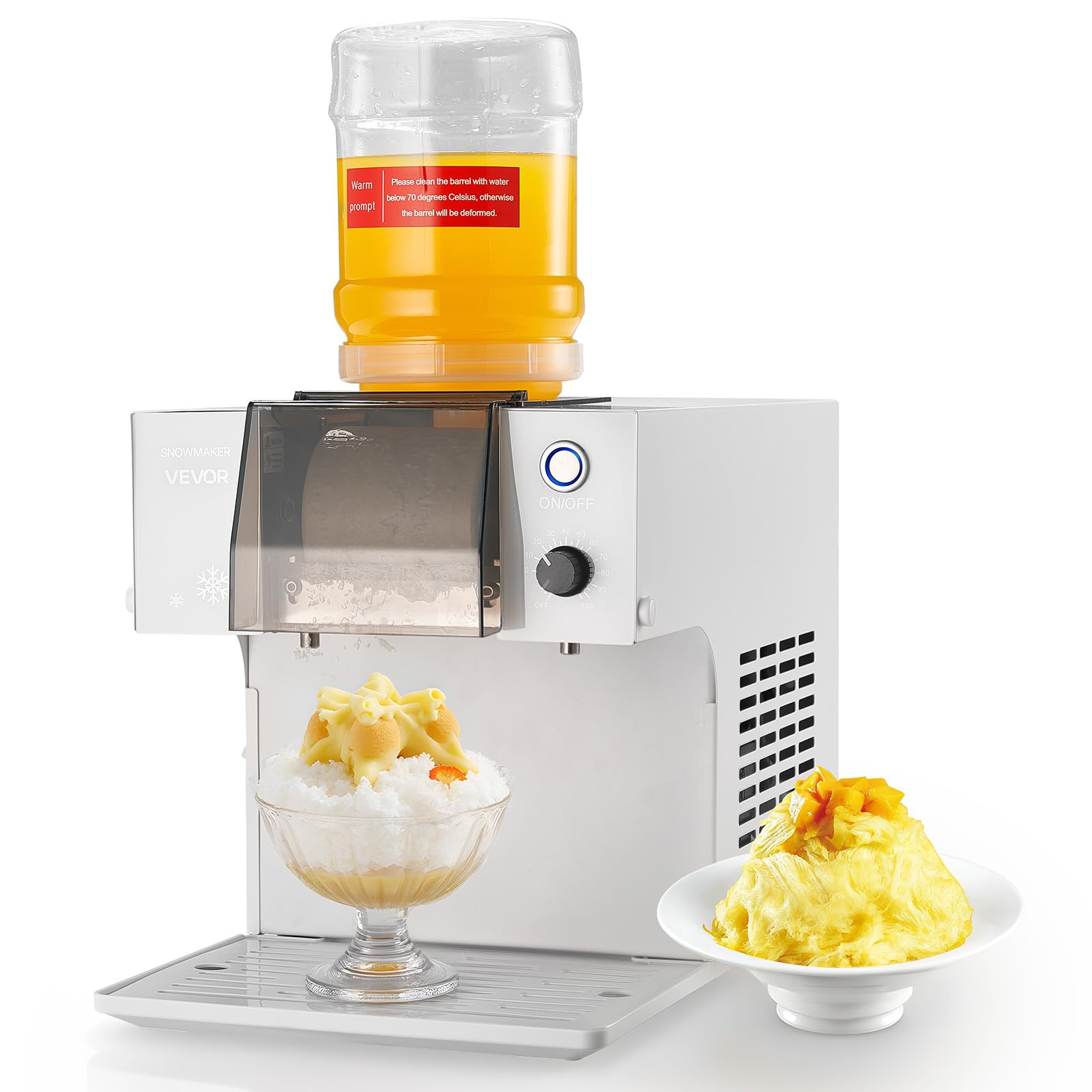 Amazon.com: VEVOR Snowflake Ice Machine, 132LBS/24H Snowflake Ice