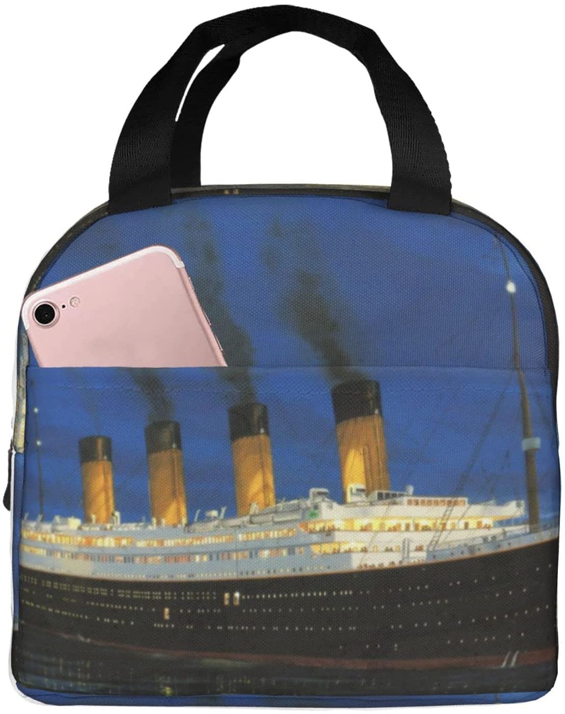 Titanic Borsa Termica Pranzo Riutilizzabile – Isolata Fino A 4 Ore, In Tessuto Oxford 600D, Capacità Grande, Con Tracolla, Per Ufficio, Scuola, Picnic