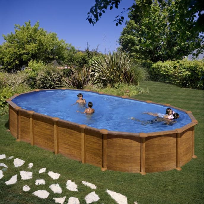 Piscine Acier Gré Ovale Amazonia 744 x 399 x H.132 cm - Filtre à Sable
