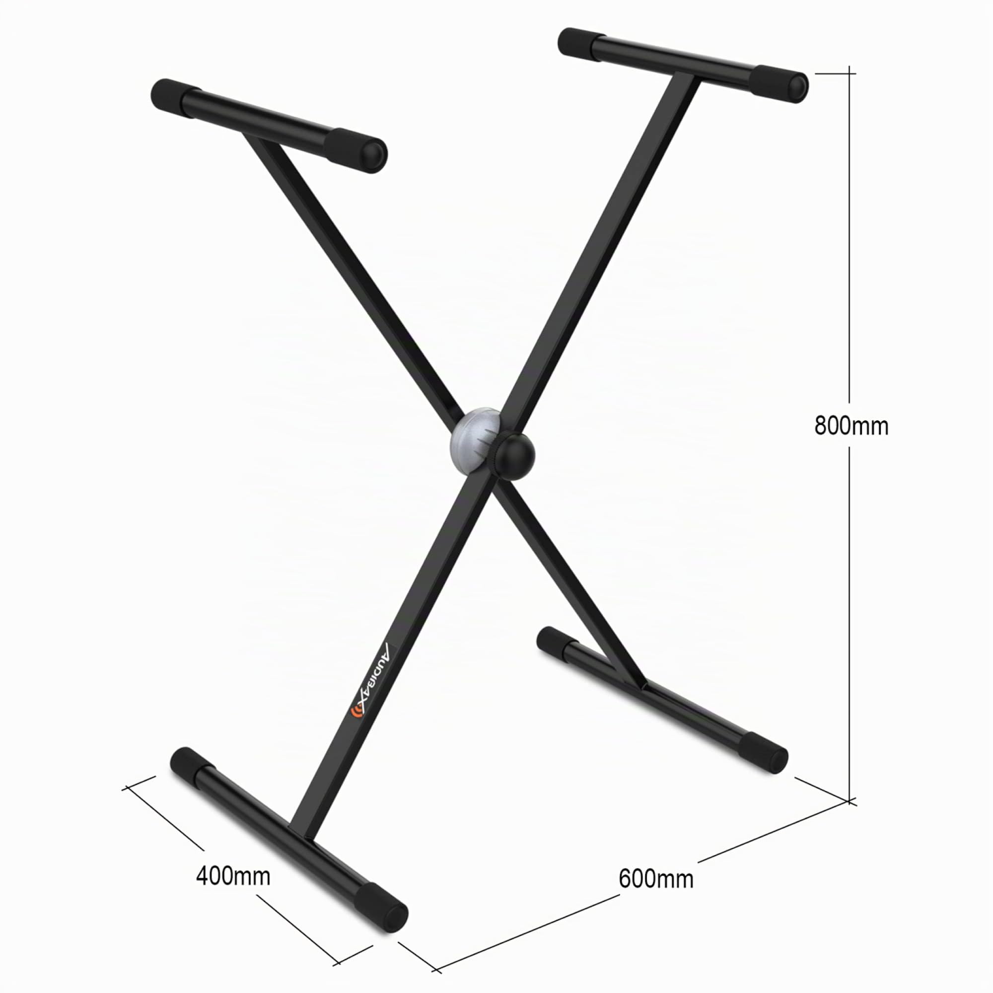 Audibax Onyx Pack Single Soporte de Teclado + Funda Teclado 61 Teclas