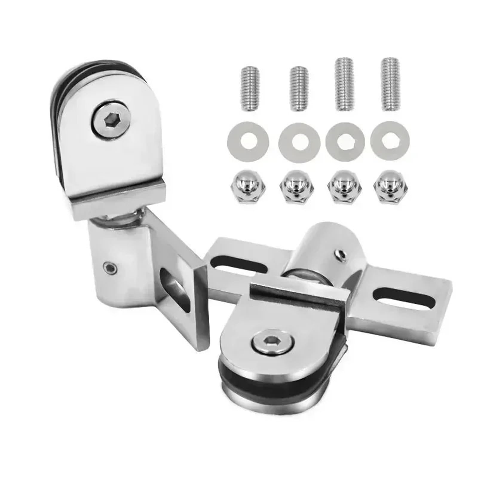 2 Pcs Zinc Alloy No Rust Hinges Shower Hardware Accessories Bathroom Glass Door Hinge Rotating Shaft Thickened for Glass Door