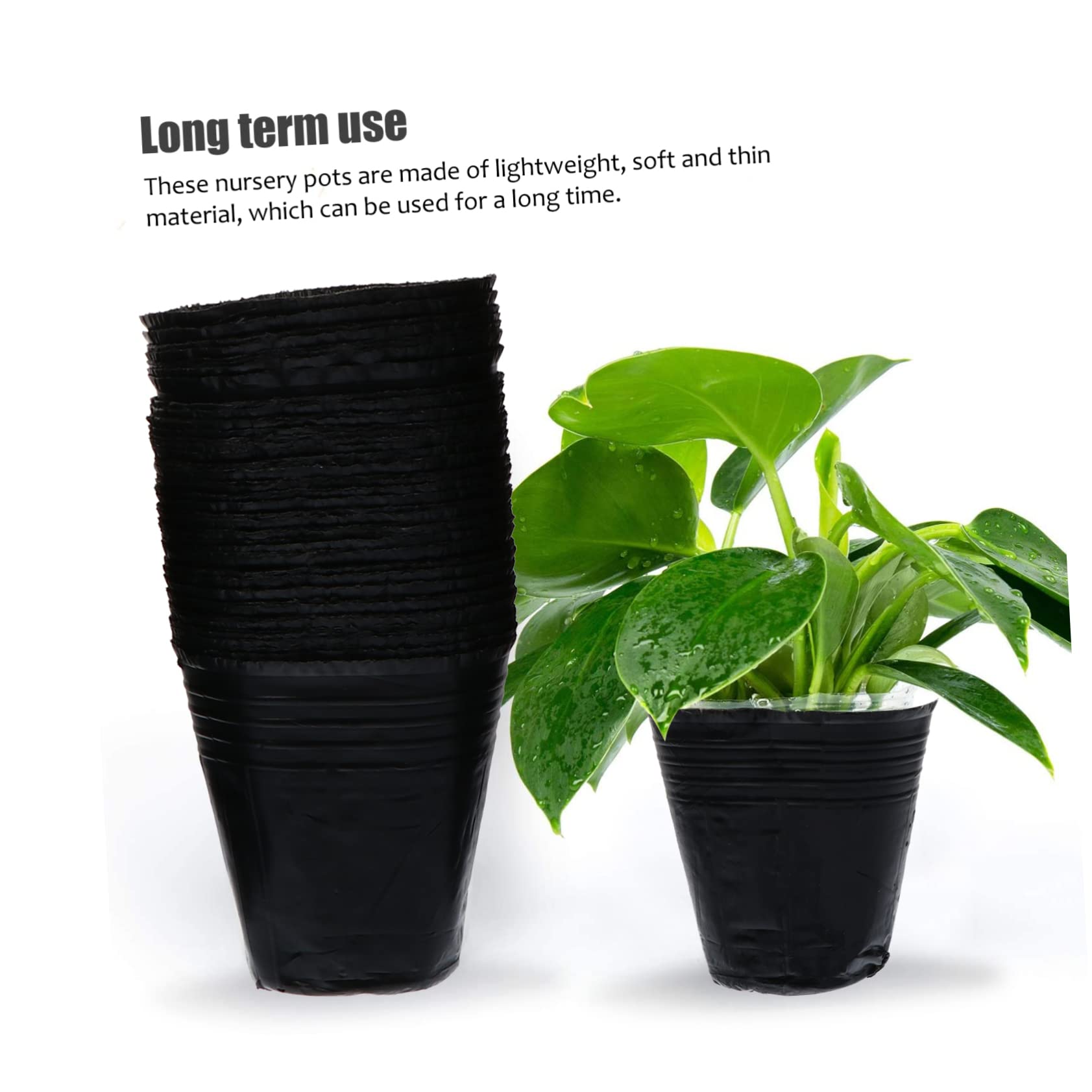 Hemobllo 500 pièces Pots de Nutrition pour Plantes Contenants de Repiquage avec Drainage Godets de Culture Jardinage Lot