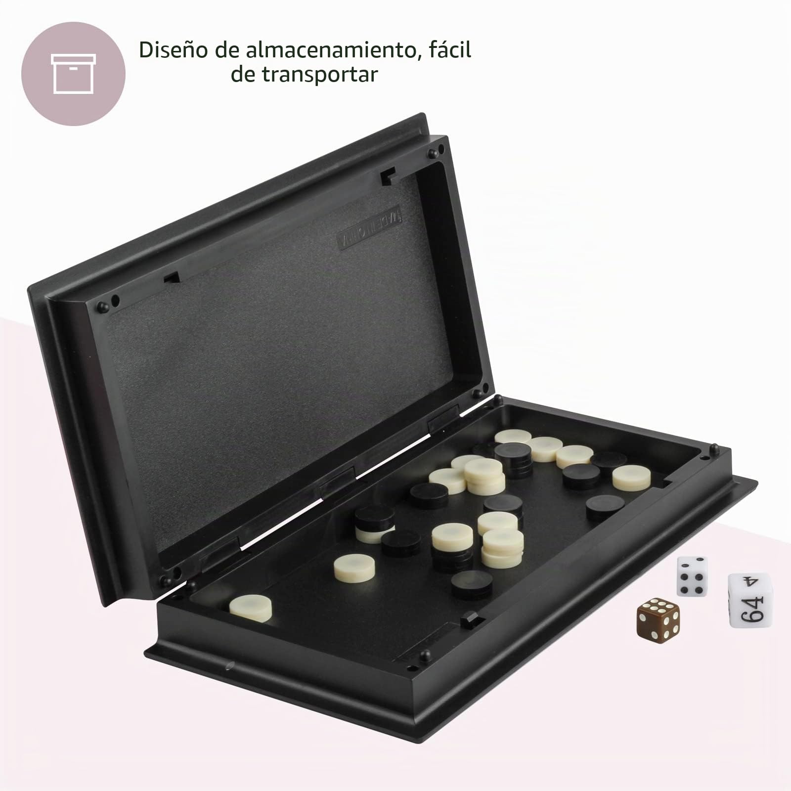 Andux Plegable Magnético Juego de Mesa de Backgammon Conjunto CXSLQ-01 (M) | Juego de mesa de viajes, para adultos y adolescentes, para ocio después de la escuela, para clubes e interacción en equipo