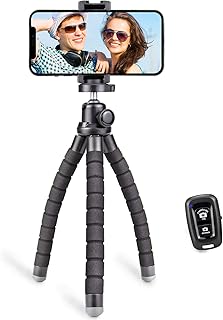 Cell Phone Tripod, YOTOCversion Portable Flexible Cell Phone Tripod Stand with Wireless Remote Shutter and Phone Holder, Compatible with iPhone