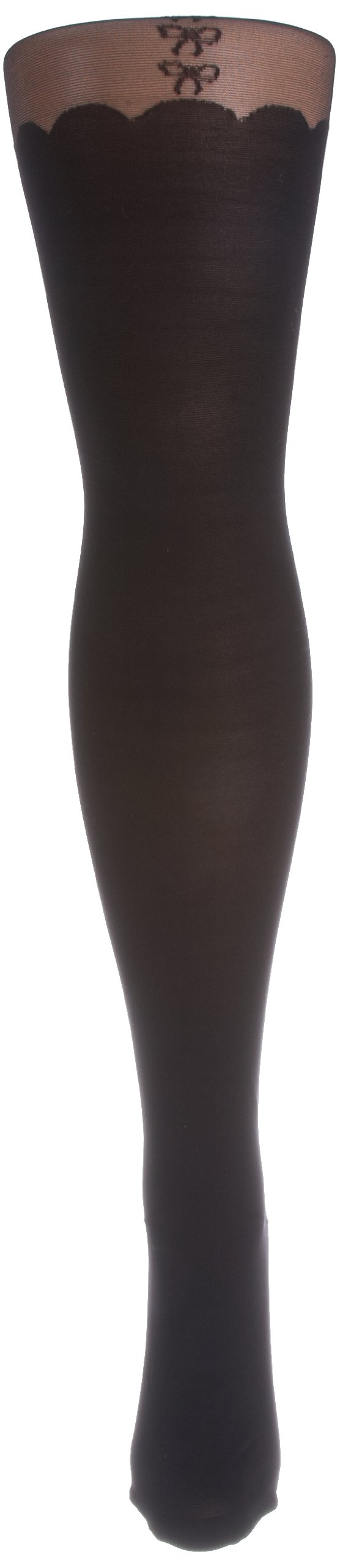 Pamela Mann Bow Suspender Womens Tights Black