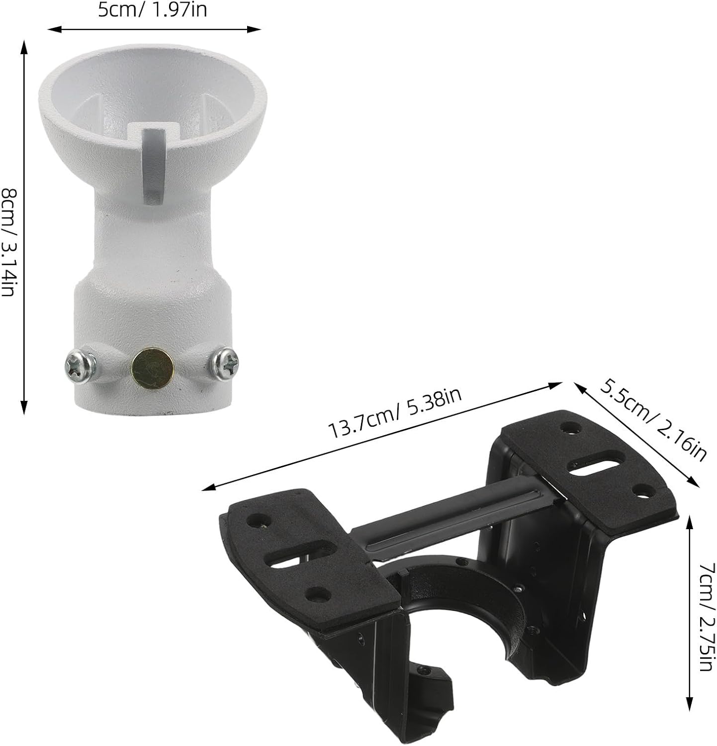 45degree Sloped Ceiling Fan Mounting Bracket with Hanger Ball Angled Ceiling Fan Adapter to Stabilizer Kit for Duplexes Sunrooms Villas and Nonflat Surfaces White