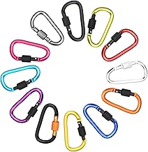 Multicolor Aluminum Mosquito Clips with Screw Lock - Compact Travel & Camping Essential for Keychain, Outdoor Adventures and Women's Holiday Gear