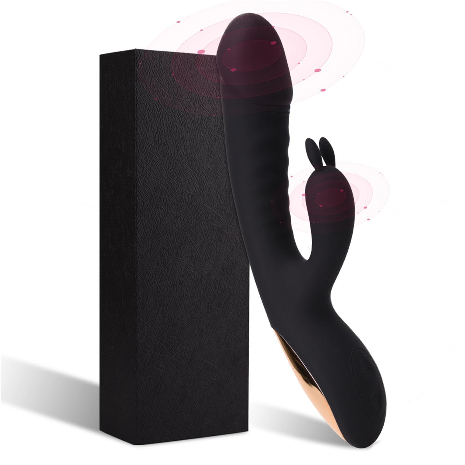 Vibratore G Spot Erotica Dildo Stimolatore Clitorideo può stimolare il punto G, Vibratoreper Stimolatore Clitoride Femminile Dildo,Black
