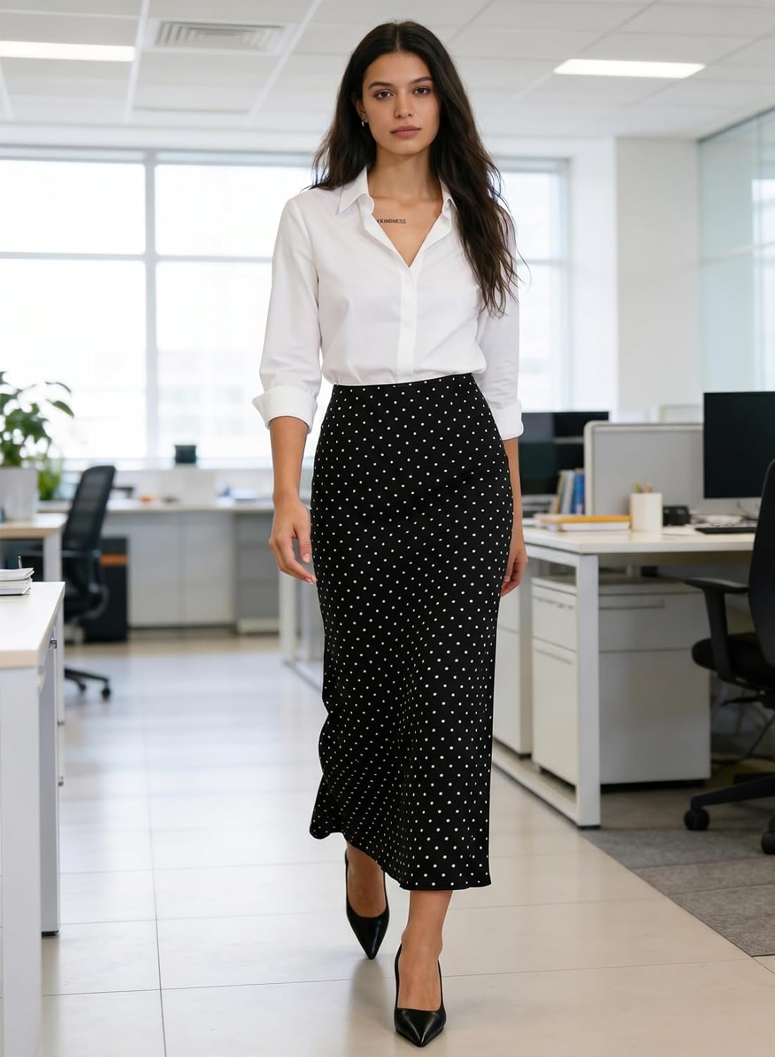 BLENCOT Womens Long Mesh Skirts Elastic High Waisted Printed A-Line Flowy Maxi Skirt for Beach Vacation
