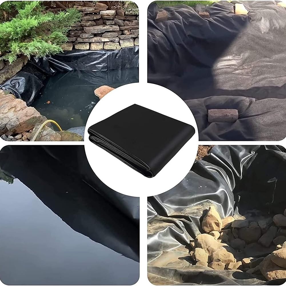 SOYDAN Lámina para Estanque Lona Estanque de HDPE de 20 Mil de Pulgada de Espesor, Fácil Corte y Flexibilidad Pond Liner para Estanques al Aire Libre, Peces o Koi, Fuentes(3.0x4.0m(10x13FT))