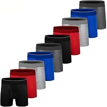 Boys Boxer Briefs,Cotton Toddler Underwear Breathable Mesh Performance Sport Big Boy Boxer Briefs with Fly 5Pack