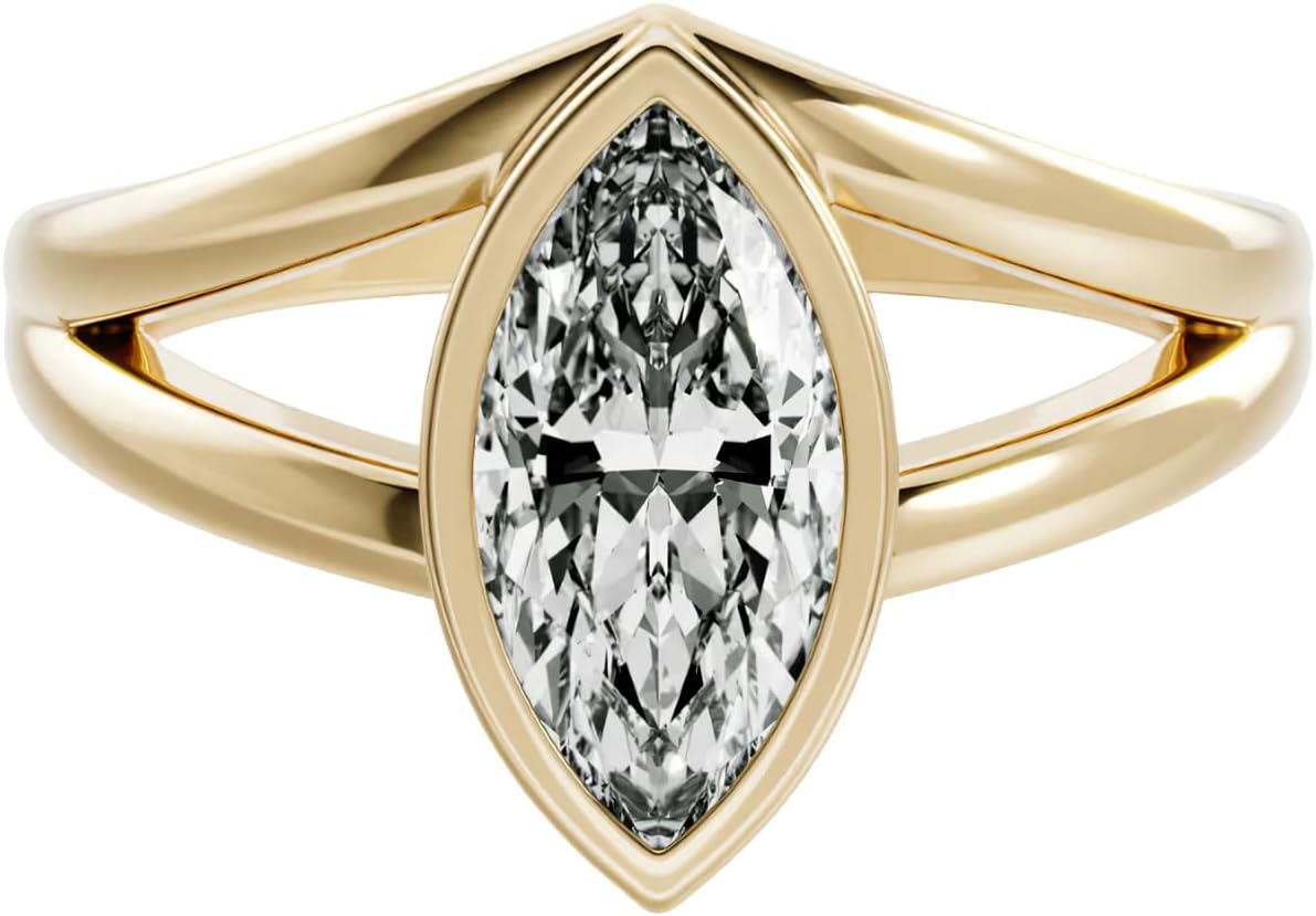 1-3CT Marquise Cut Engagement Rings for Women 925 Sterling Silver 10K 14K 18K Gold Moissanite Engagement Rings for Wedding Anniversary