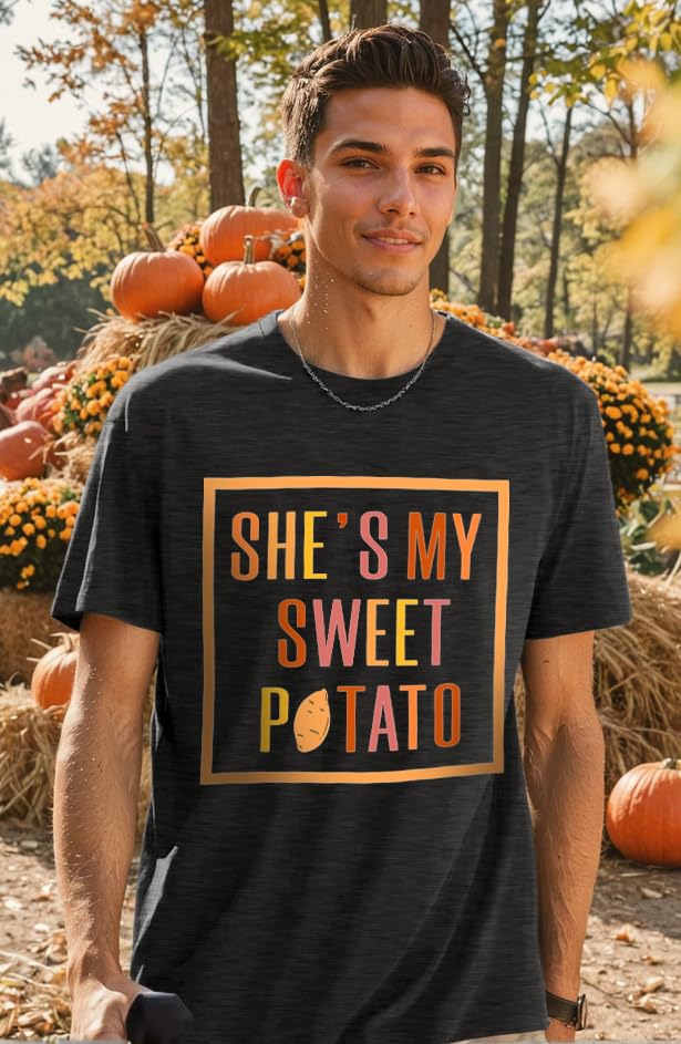 Shes My Sweet Potato I Yam Shirts His and Hers Matching Outfits Couples Thanksgiving Shirt2