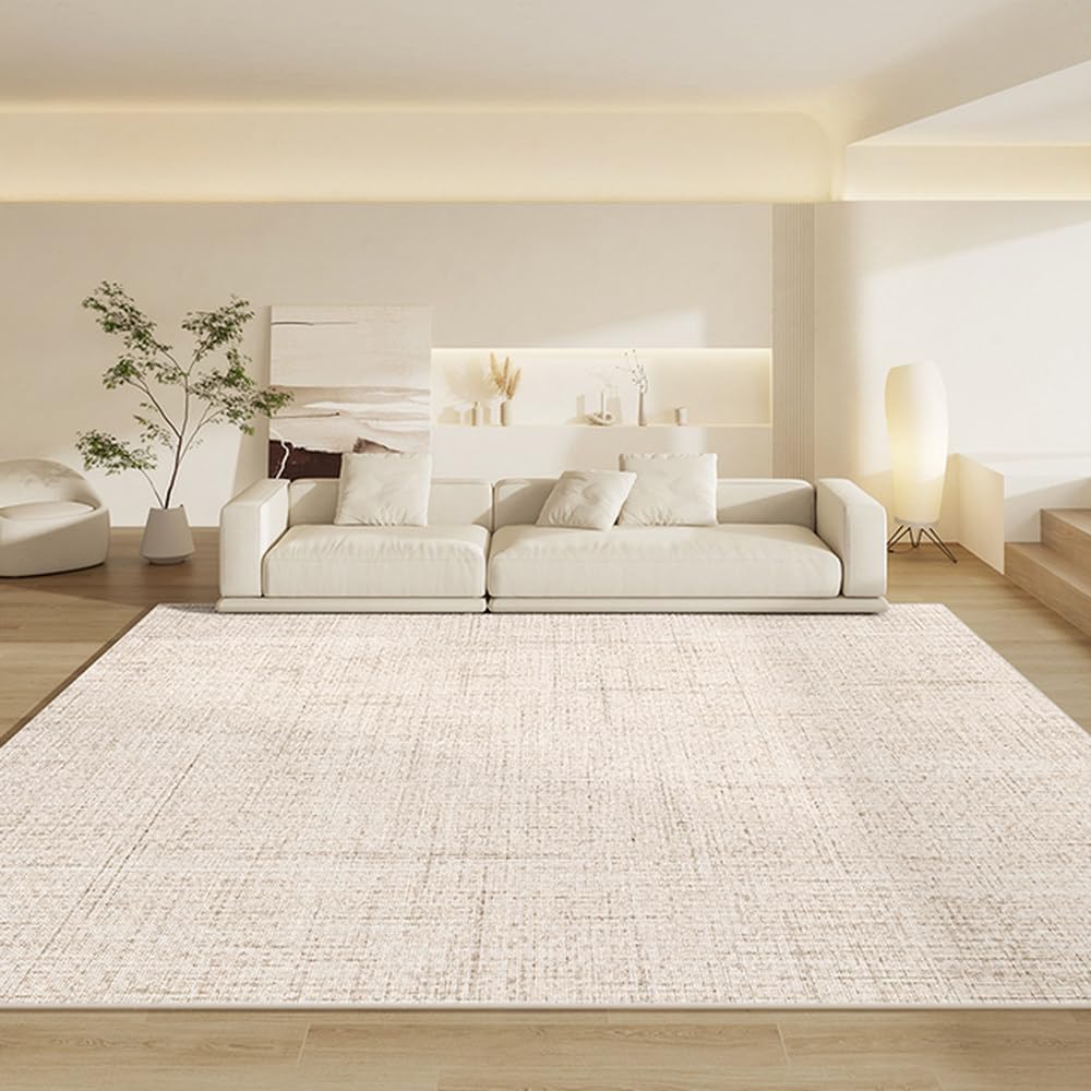 Tapis de canapé facile d'entretien style crème pour en finir avec la poussière au salon