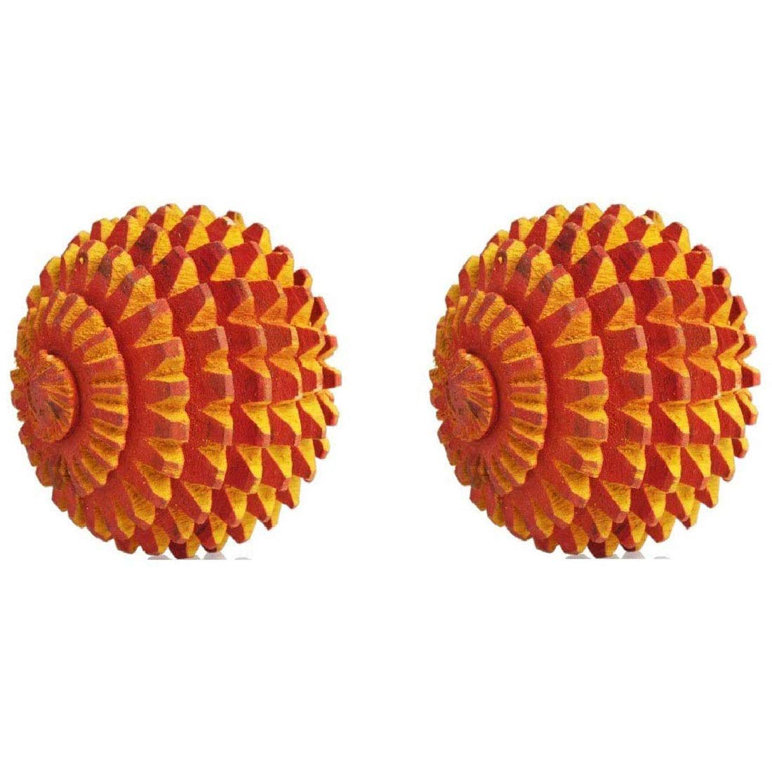R A Products Cure18 Health And Yoga Spongy Reflex For Stress Relieving Spikes Makes Sensory Stimulation Complete Body Massage Ball Sports Rubber Massage Balls For Plantar (Combo3-Accu-16) 3