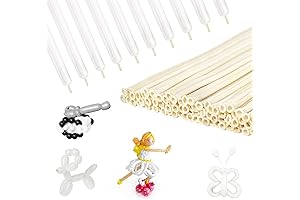 Clear Long Balloons for Tying, Transparent Twisting 100Pcs, Ideal Party Decoration Choice.