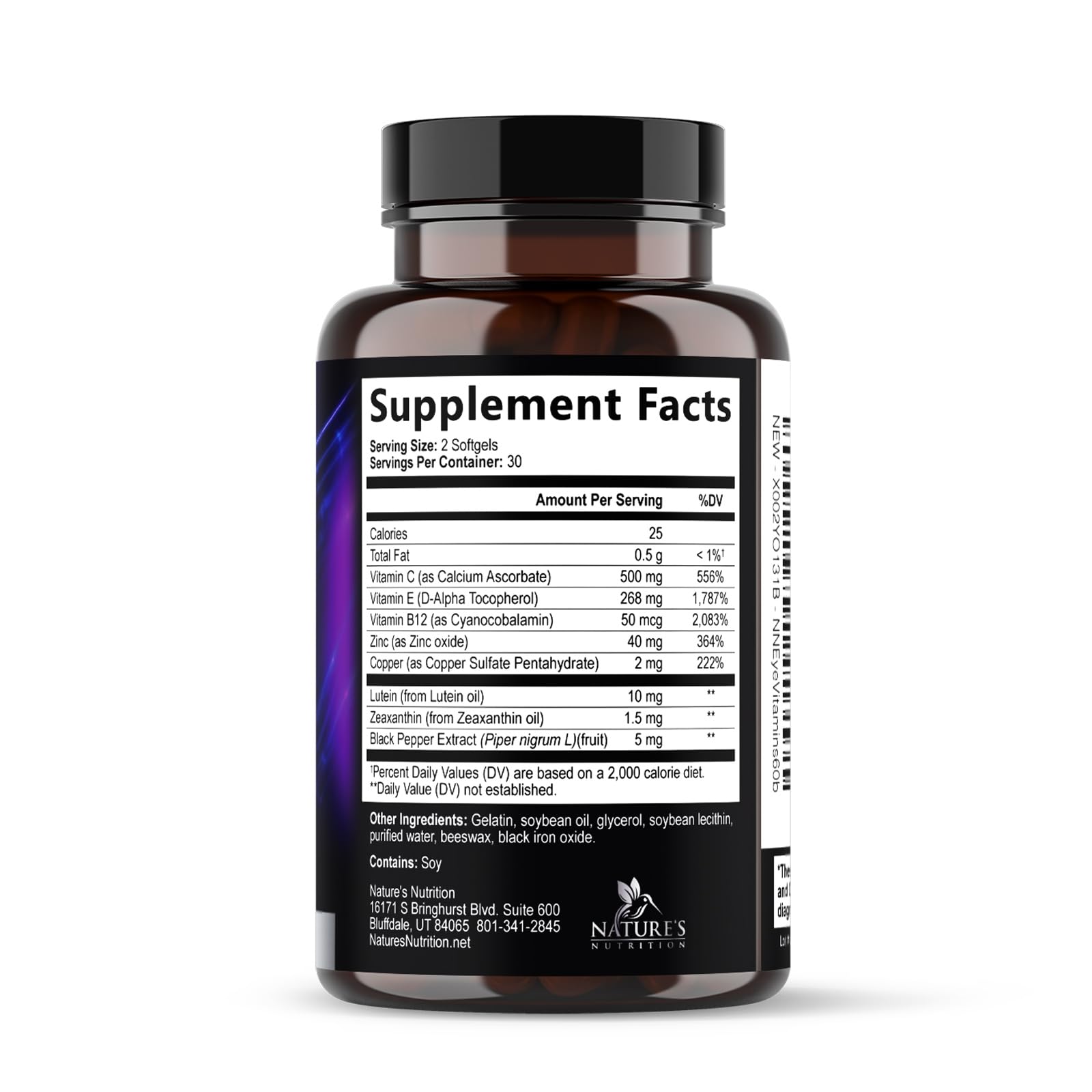 Eye Vitamins Supplements - Natural Eye Health Vitamin with Lutein and Zeaxanthin - Vision Macular Health for Seniors - Advanced Eyes Support with Zinc, Vitamin C & Minerals, USA Bottled - 60 Capsules — Amazon image 9