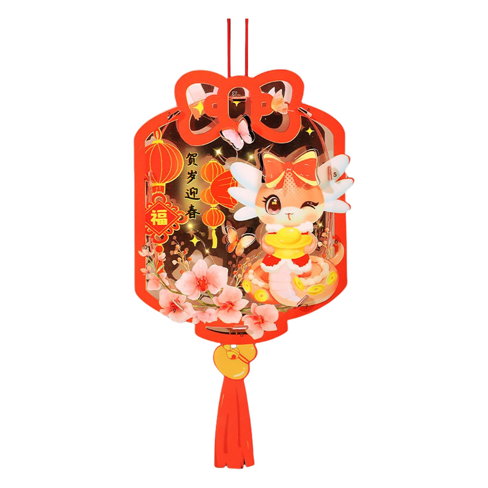carotoe Transparents Handheld Lamp for Year of the Snake Traditional Spring Festival Ornament Modern LED Lighting Pendant Year of the Snake Lamp