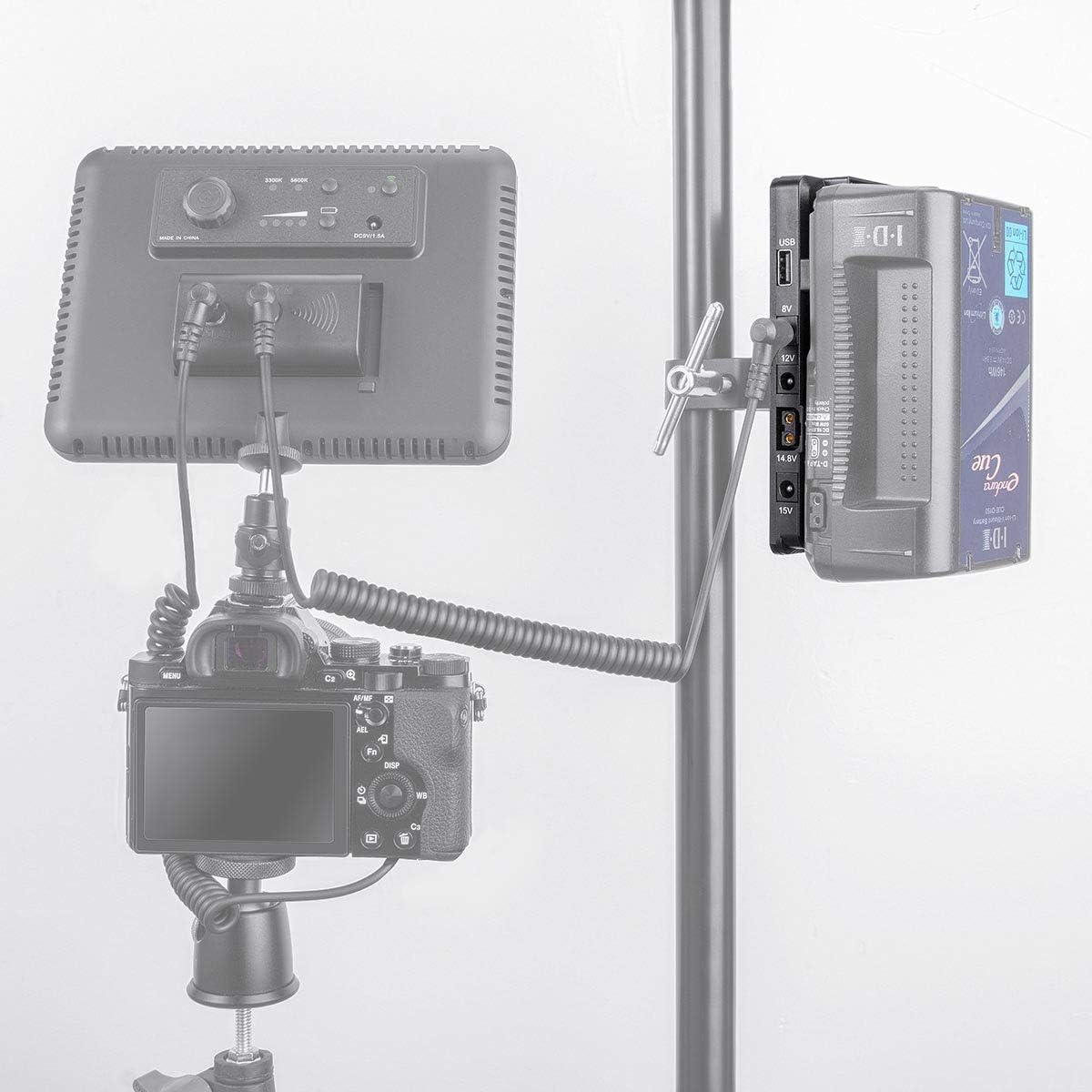 Super Big Clearance! Fomito V-Lock V Mount Battery Adapter Plate with Super Clamp for Lighting Stand,Tripod, Support Rod, with D-TAP/DC/USB Power Output for Camcorder, DSLR Camera, LED Video Light, Monitor, Microphone One-Day Sale: Up to 60% Off Fomito V-Lock V Mount Battery Adapter Plate with Super Clamp for Lighting Stand,Tripod, Support Rod, with D-TAP/DC/USB Power Output for Camcorder, DSLR Camera, LED Video Light, Monitor, Microphone