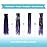 Sangtok 24in Single Ended 3 in 1 Dreadlock Extensions, 24in 30pcs Ombre Purple Mixed Dreads Extensions Set SE Dreads with Curly Dreadlocks for White Women