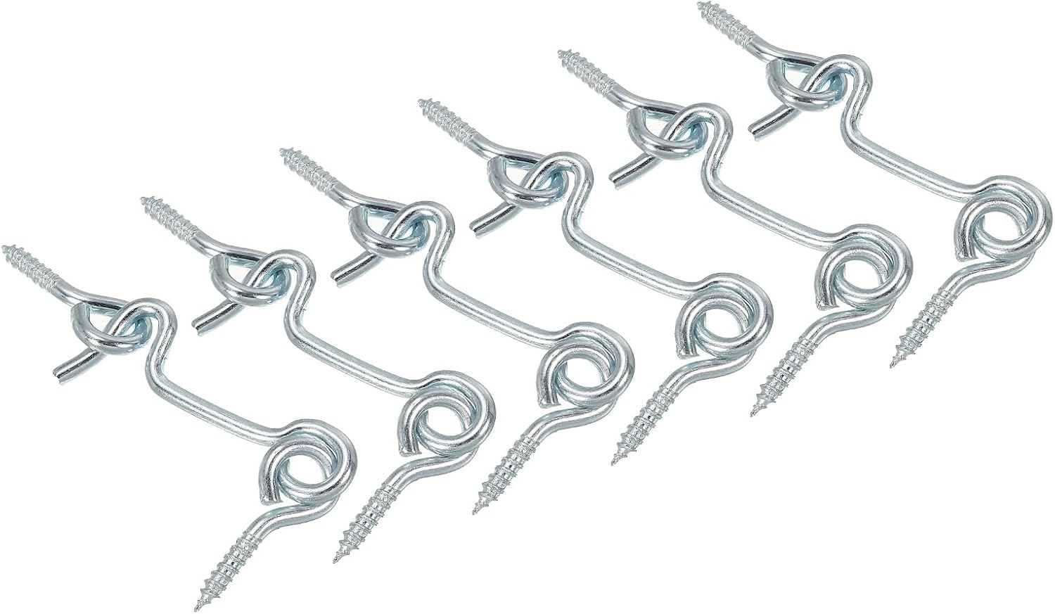 TERF® High Quality Cabin Hook And Eye Zinc 50mm  2 Inch  Gate Door Lock Latch Hook Eye For Window Slide Barn Bathroom Toilet Cabinet Cupboard Shed Gate Door Latch And Multi Purpose Use Pack Of 1