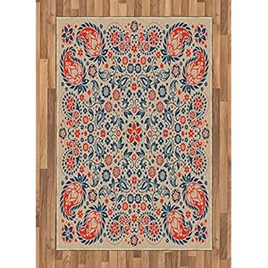 ABAKUHAUS Paisley Tapijt, Cultural Folk Perzische, vlak Geweven Vloerkleed voor Woonkamer, Slaapkamer, Eetkamer, 120 x…