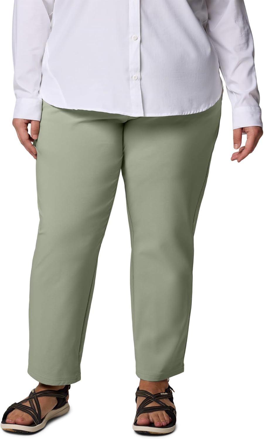 Columbia Womens All Seasons Pull-On Pant, Safari, 1X Short