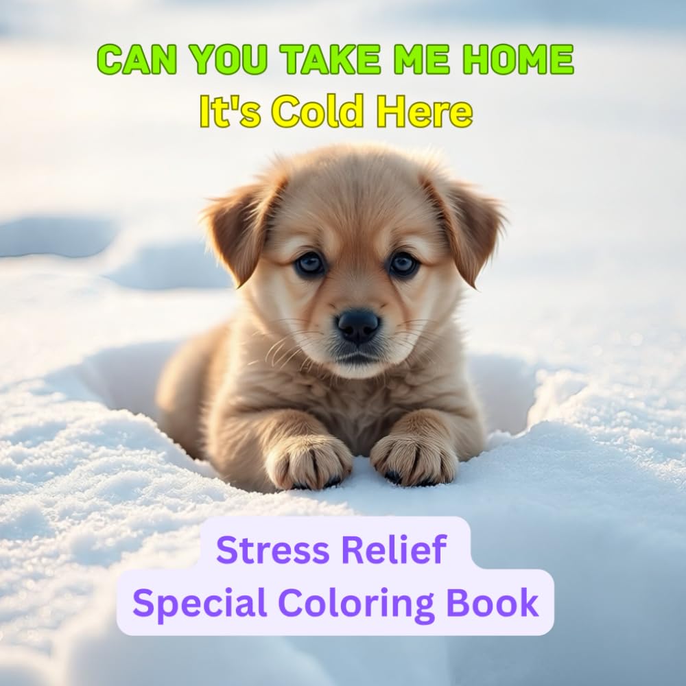Stress Relief Cute Animal Colouring Book