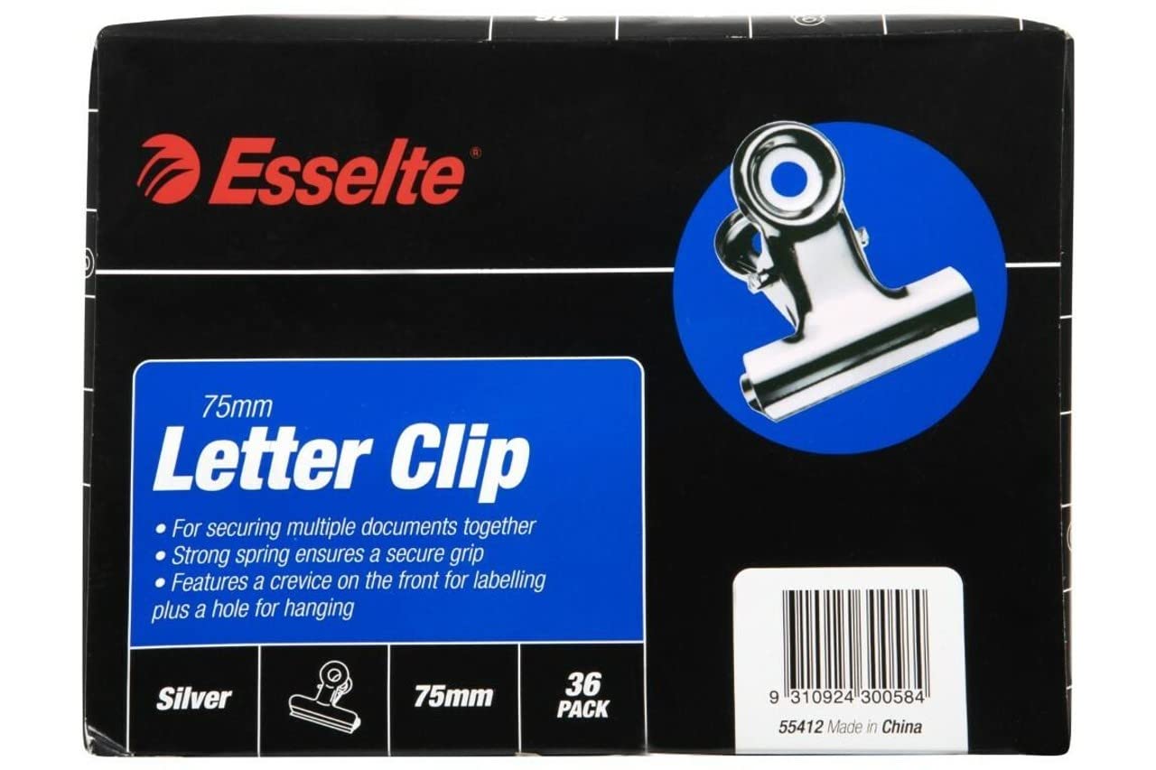 ESSELTE 55412 Bulldog 75 mm BX36, cromato