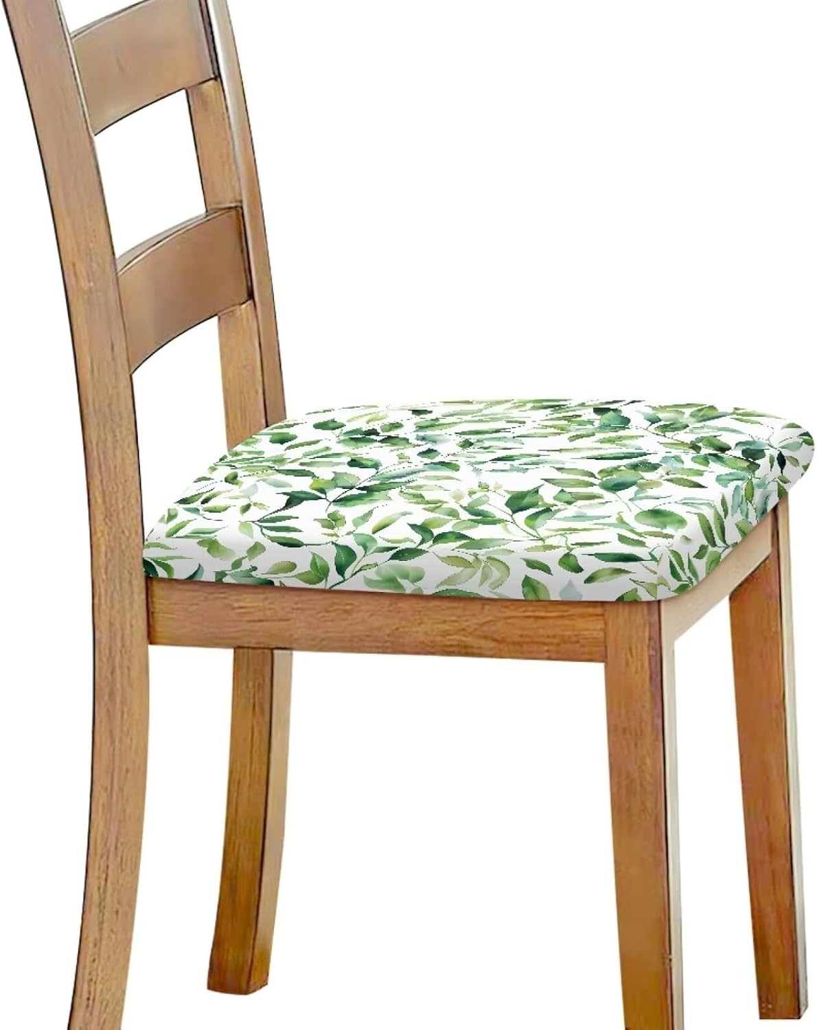 Green Leaves Chair Seat Covers Chair Covers Red Chair Slip Covers for Upholstered Chairs Bar Stool Chair Cushion Set, 4 Pack