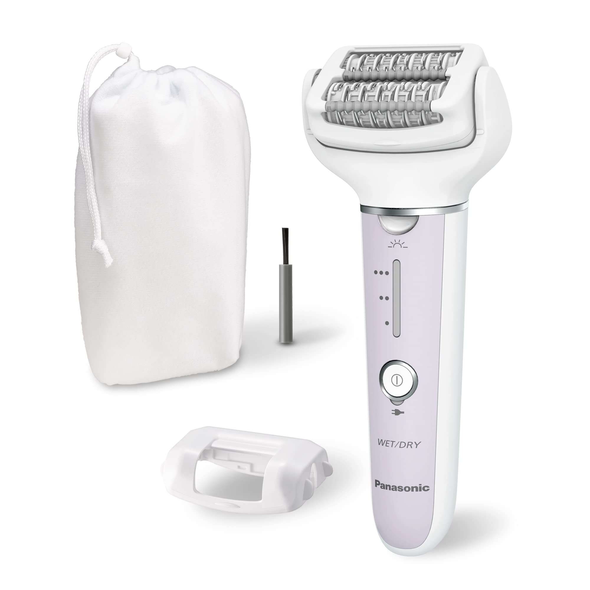 Panasonic ES-EY30-V503 Épilateur Wet et Dry, Double Disque 60 Pinces, Tête Flexible Pivotante 90°, 3 Vitesses et LED, 30 Minutes d'Autonomie, sans Fil, Épilateur, Violet