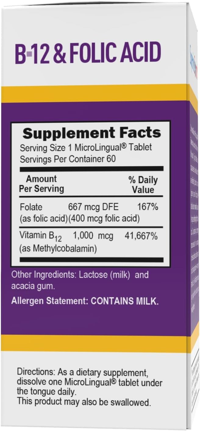 Superior Source No Shot Methylcobalamin B12 with Folic Acid Multivitamin, 60 Count (Pack of 2)