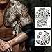 Maui Tattoos,2-Sheet Extra Large Temporary Tattoo Similar the Rock Arm Chest Big Totem Body Maori Tattoos Sticker for Men Women Makeup Waterproof Fake Tattoo