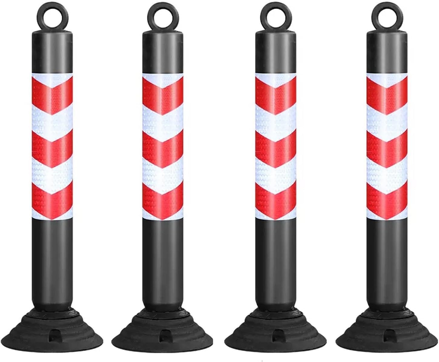 Poteau de sécurité et cône de signalisation 80 cm flexible contre les incivilités