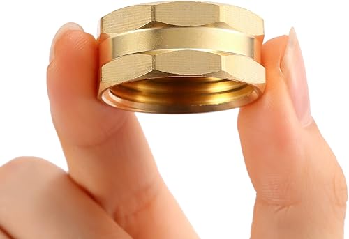 Miniatura 5 de Sanpaint Paquete de 4 tapas para manguera de jardín con arandelas, tapa de espiga de latón, tapa de extremo hembra de 34 pulgadas