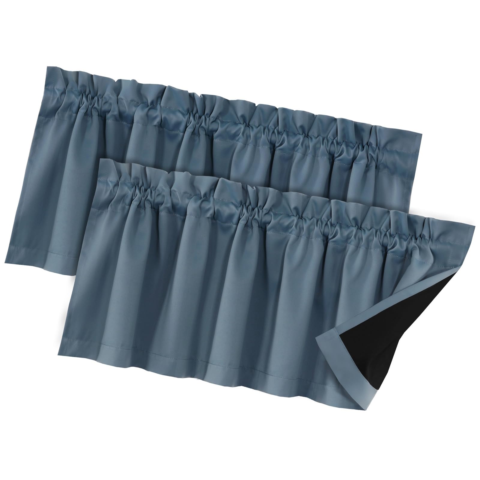 Buxuaaaa Stone Blue Blackouts Short Curtains Providing Privacy And Styles For Homes And Apartments Durability And Safe Materials Curtains Bedroom Drapes