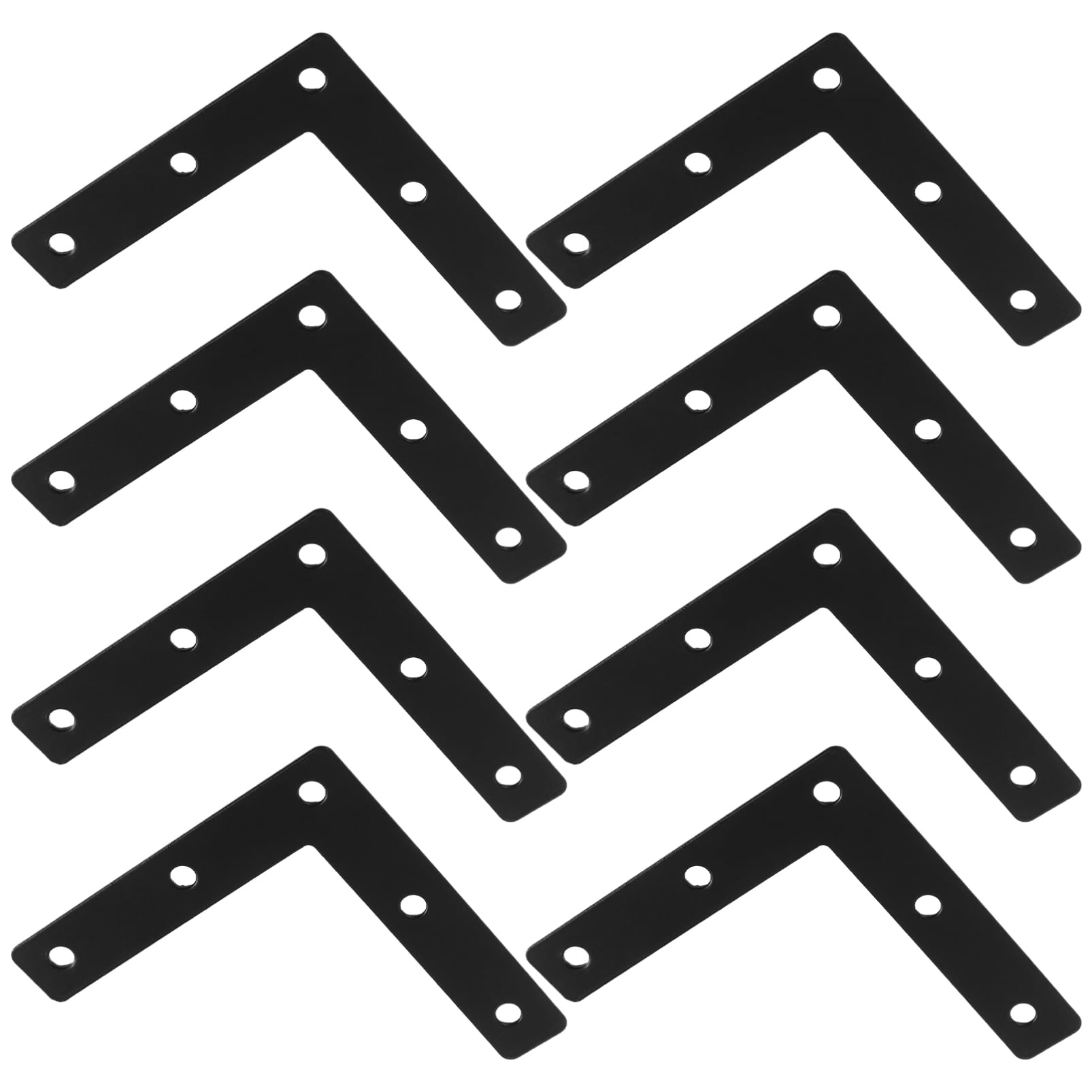 CIYODO 8pcs Brackets for Wood Iron Angle Brackets for Wood Braces Brackets Black Angle Brackets
