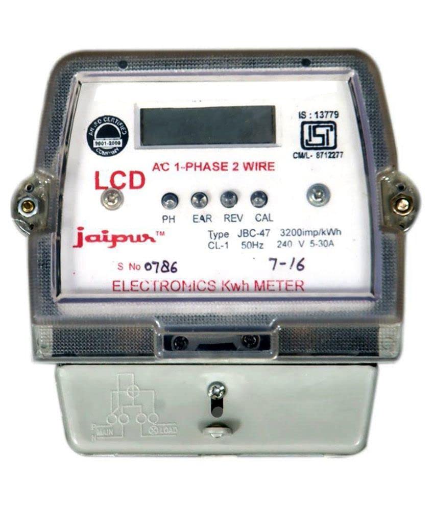 SEER® Electric Meter sub Meter AC Single Phase 2-Wire Static kWh (LCD Type) Display Class- 5-30 Ampere, Small, White (B0B8VVZ68W) Amazon Price History, Amazon Price Tracker