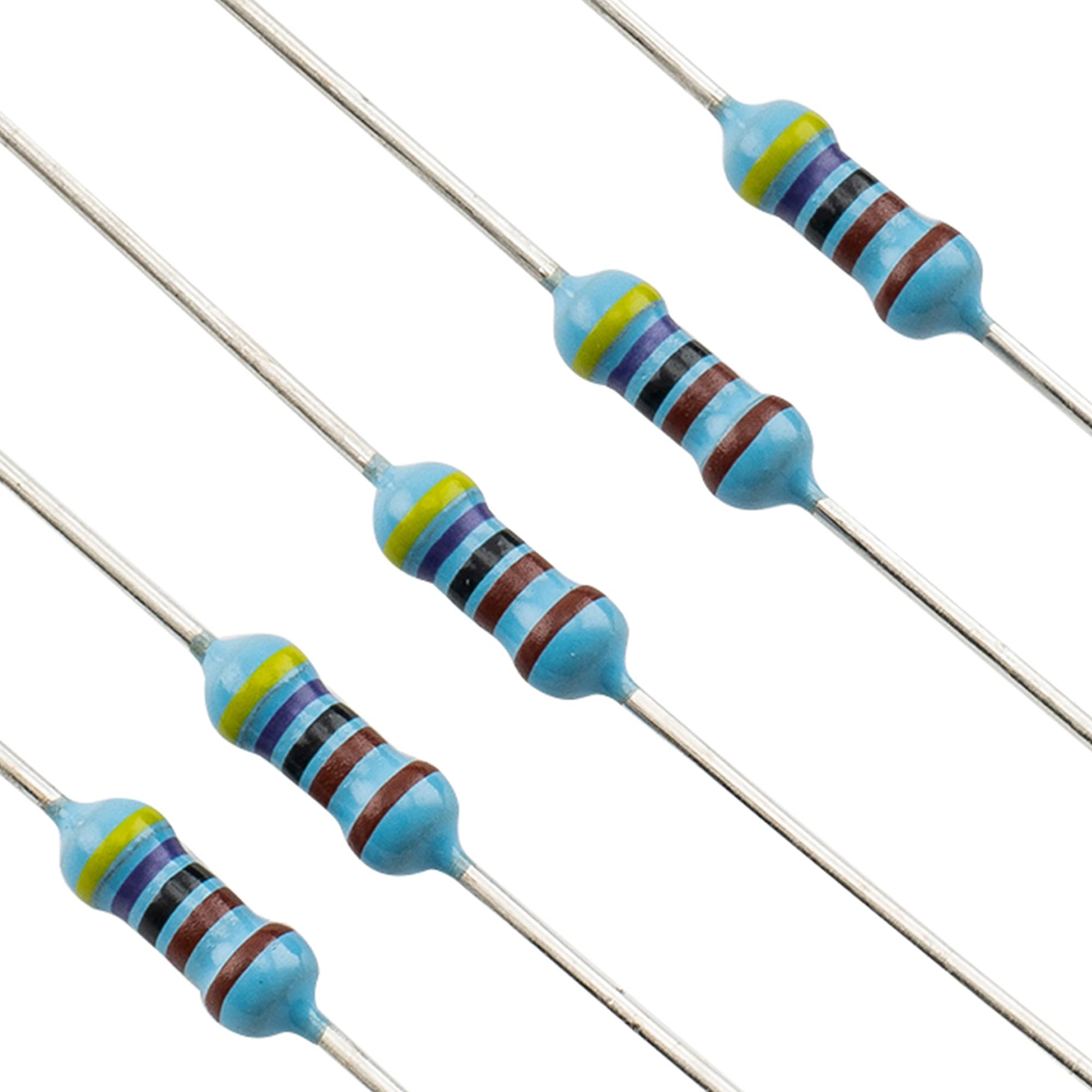 Musiclily Pro Metal Film Precision Resistor 4.7Kohm 1% 250mW for Electric Guitar Bass Wiring Mods (Set of 50)