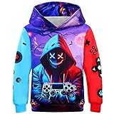 FKCQRJW Boy Sweatshirt Video Gaming Hoodie Gaming 3D Print Pullover with Pockets for Age 5-20 Game Fan Gifts...